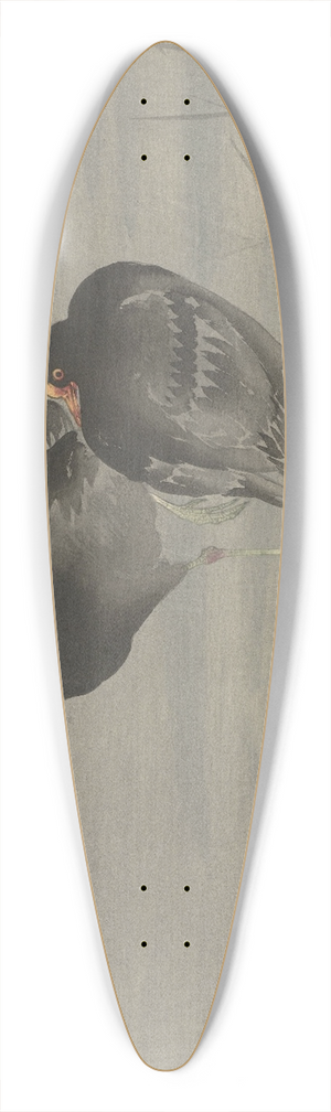 Ohara Koson - Two moorhens 39.3 inch art pintail longboard deck