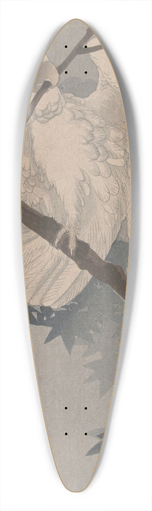 Ohara Koson - Yellow crested cockatoo in tree 39.3 inch art pintail longboard deck