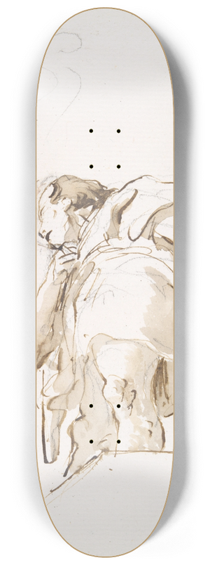 Giovanni Battista Tiepolo - Standing male figure seen obliquely frombelow 8.25 inch art skate deck