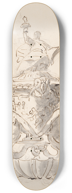 Giovanni Battista Tiepolo - Study for an Inkstand 8.25 inch art skate deck