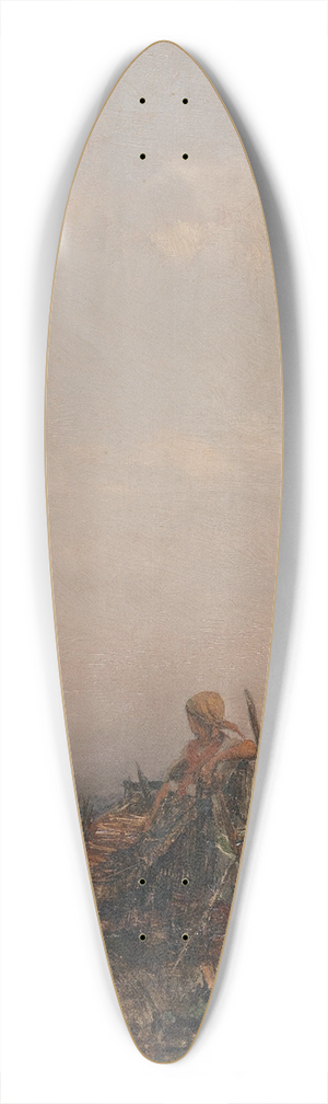 Olga Wisinger-Florian - Dusk 39.3 inch art pintail longboard deck