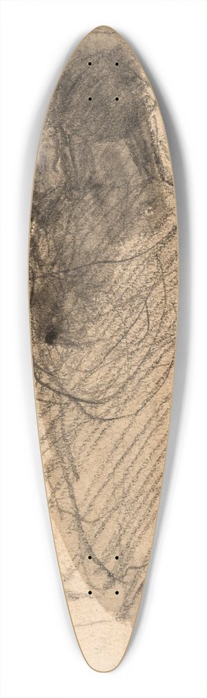 Oluf Hartmann - Kompositionsstudie af to figurer, der str overfor hinanden 39.3 inch art pintail longboard deck