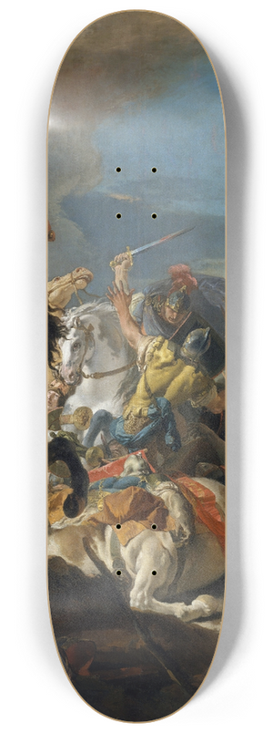 Giovanni Battista Tiepolo - The Battle of Vercellae 8.25 inch art skate deck