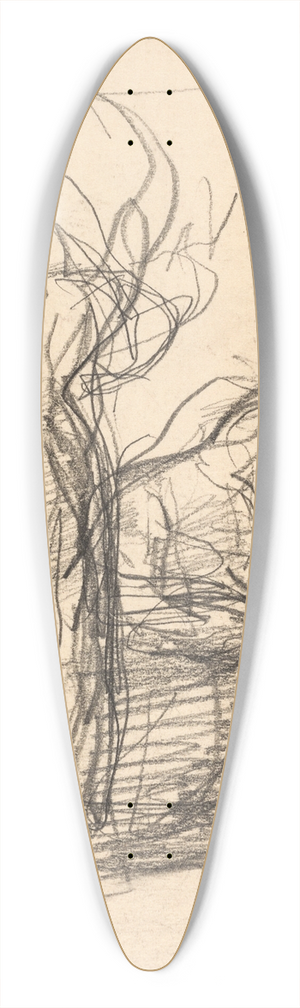 Oluf Hartmann - Skitse til Ddalus og Ikarus 39.3 inch art pintail longboard deck
