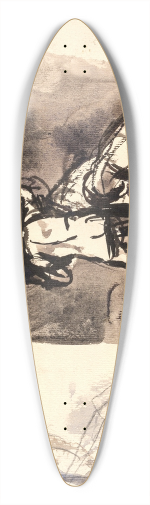Oluf Hartmann - Studie til Ddalus og Ikarus 39.3 inch art pintail longboard deck