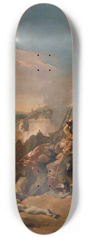 Giovanni Battista Tiepolo - The Capture of Carthage 8.25 inch art skate deck