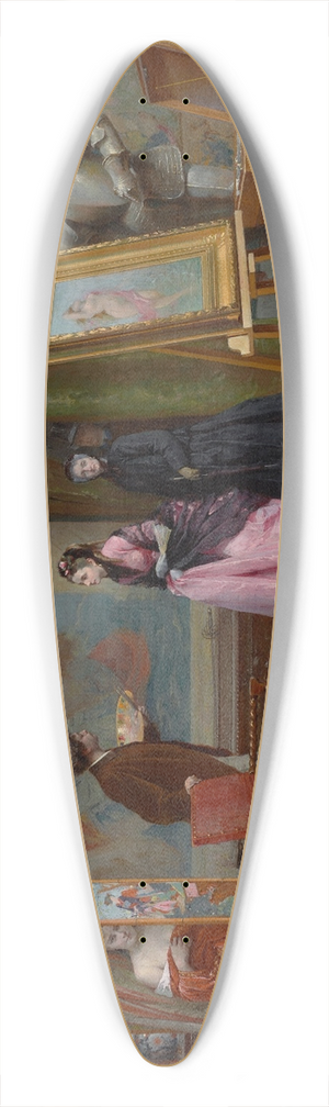 Oreste Cortazzo - La sance interrompue 39.3 inch art pintail longboard deck