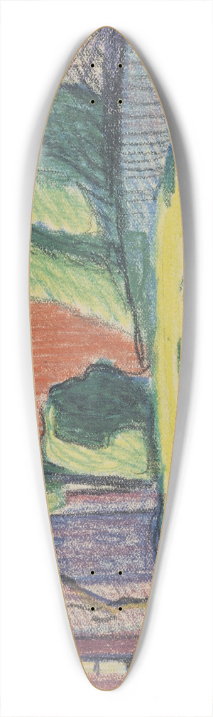 Oscar Bluemner - Bronx, 144 St. 39.3 inch art pintail longboard deck