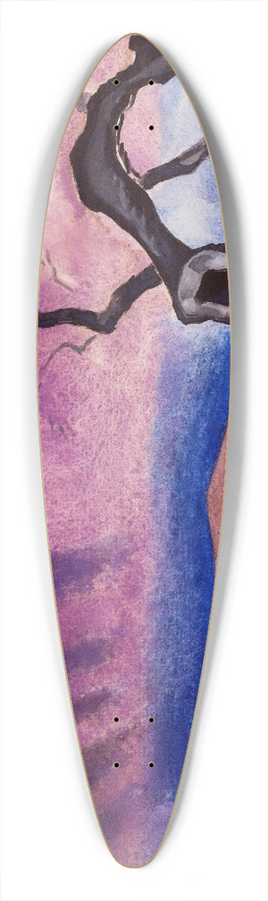 Oscar Bluemner - Death 39.3 inch art pintail longboard deck