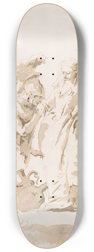 Giovanni Battista Tiepolo - The Meeting of Anthony and Cleopatra 8.25 inch art skate deck
