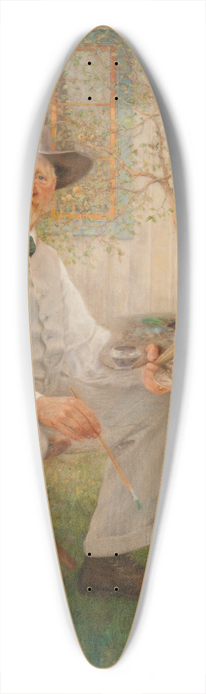 Oscar Stenvall - Self Portrait 39.3 inch art pintail longboard deck
