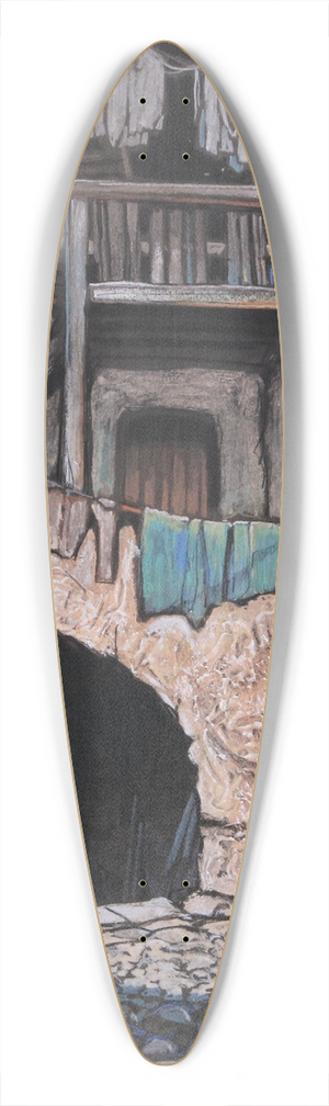 Oskar Mulley - Innenhof 39.3 inch art pintail longboard deck