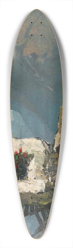Oskar Mulley - Wayside shrine 39.3 inch art pintail longboard deck