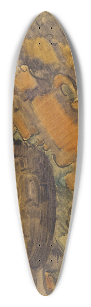 Oskar Schlemmer - Group of Four with Diagonal Profile 39.3 inch art pintail longboard deck