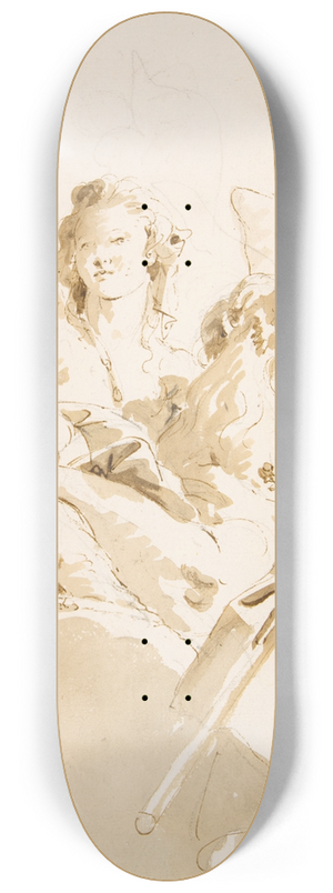 Giovanni Battista Tiepolo - Time and Truth. 8.25 inch art skate deck