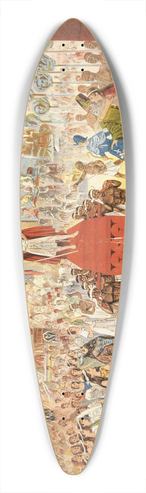 Otis Lithograph Co - Aida 39.3 inch art pintail longboard deck