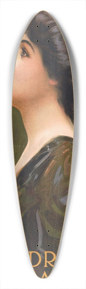 Otis Lithograph Co - Mildred Holland 39.3 inch art pintail longboard deck