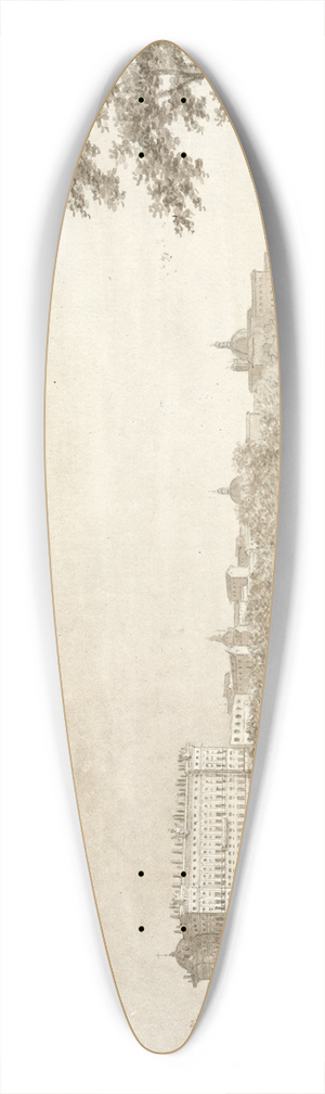 Otto Howen - Het Koninklijke Paleis te Madrid 39.3 inch art pintail longboard deck