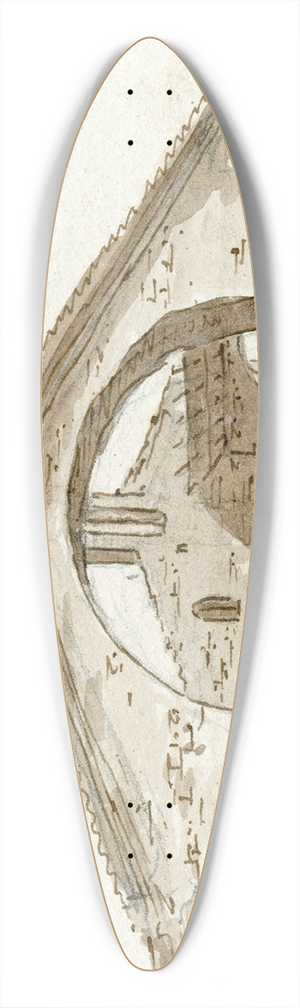 Otto Howen - Spaanse hoeve 39.3 inch art pintail longboard deck