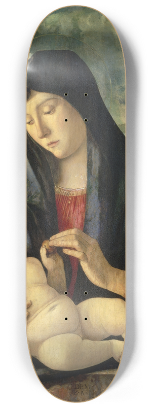 Giovanni Bellini - Madonna and Child in a Landscape 8.25 inch art skate deck