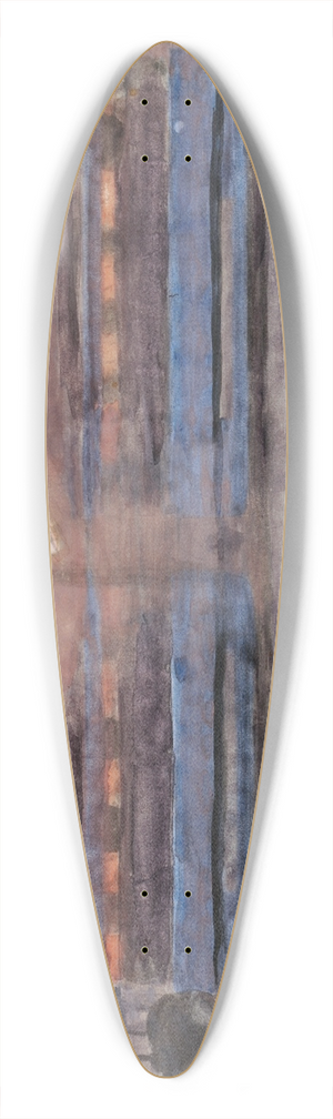 Otto Meyer-Amden - Paradeplatz Zrich 39.3 inch art pintail longboard deck
