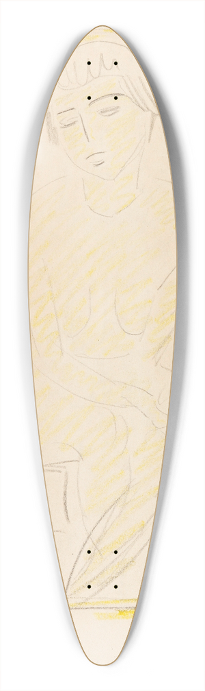 Otto Mueller - Auf dem Stuhl sitzender Mdchenakt 39.3 inch art pintail longboard deck