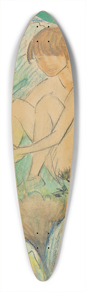 Otto Mueller - Im Gras sitzendes Mdchen 39.3 inch art pintail longboard deck