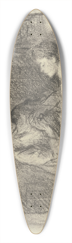 Otto Scholderer - At the sickbed 39.3 inch art pintail longboard deck