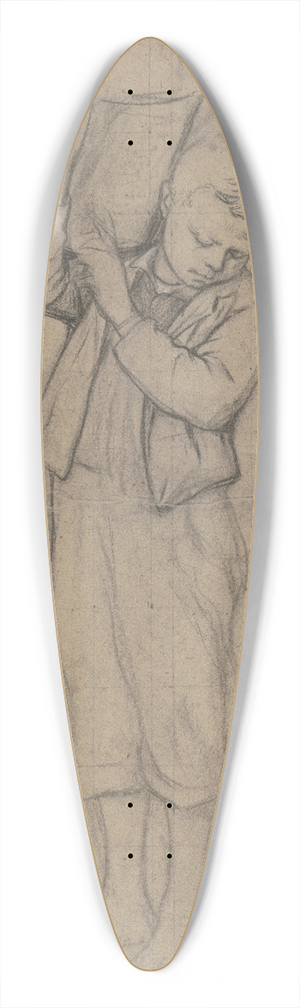 Otto Scholderer - Boy with goat 39.3 inch art pintail longboard deck