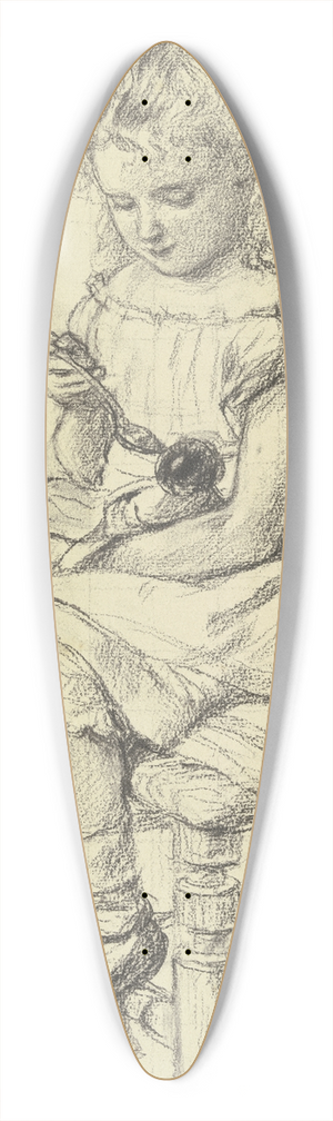 Otto Scholderer - Ein Mdchen beim Fttern ihrer Puppe 39.3 inch art pintail longboard deck