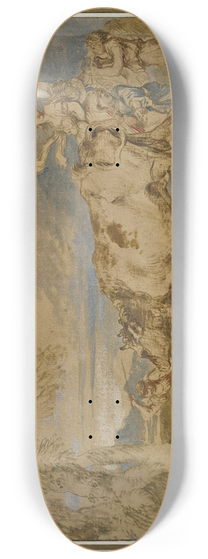 Giovanni Benedetto Castiglione - Hirten und Schferinnen mit einer Herde an der Trnke 8.25 inch art skate deck
