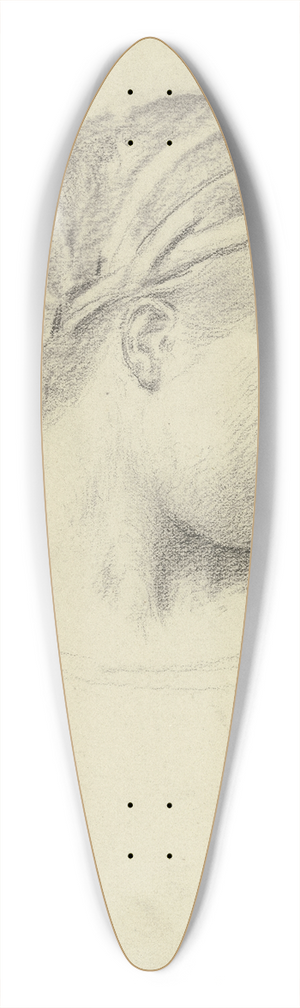 Otto Scholderer - Kopf der Sitzenden aus der Vorbereitung zum Kostmball 39.3 inch art pintail longboard deck