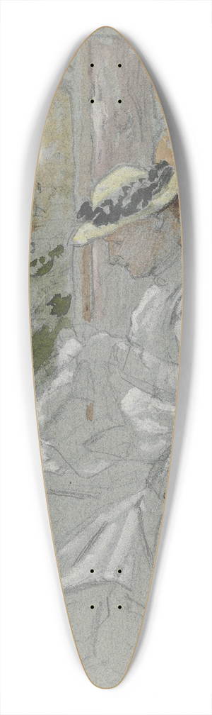 Otto Scholderer - Luise Scholderer auf der Veranda 39.3 inch art pintail longboard deck