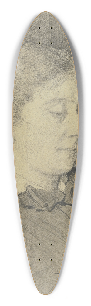 Otto Scholderer - Luise Scholderer, lesend mit Katze 39.3 inch art pintail longboard deck