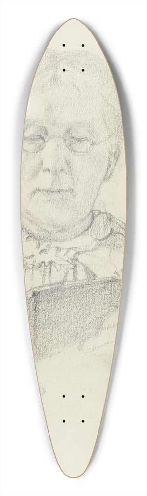 Otto Scholderer - Luise Scholderer reading 39.3 inch art pintail longboard deck