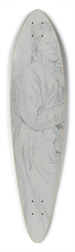Otto Scholderer - Luise Scholderer seitlich auf einem Stuhl sitzend 39.3 inch art pintail longboard deck