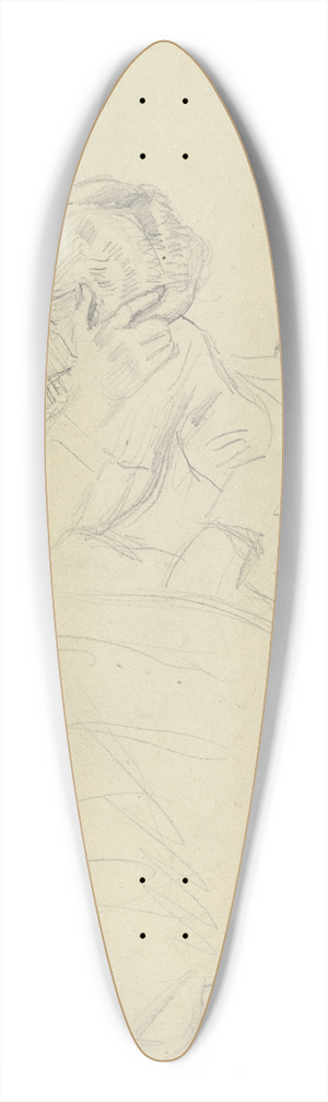 Otto Scholderer - Luise Scholderer sitzend, mit aufgesttztem Kopf 39.3 inch art pintail longboard deck