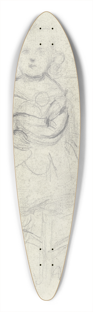 Otto Scholderer - Mdchen mit Puppe auf einem Stuhl sitzend 39.3 inch art pintail longboard deck