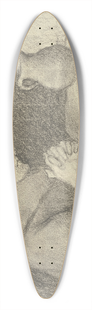 Otto Scholderer - Monk during grace 39.3 inch art pintail longboard deck