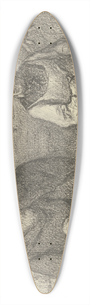 Otto Scholderer - Monk with a fishmonger 39.3 inch art pintail longboard deck