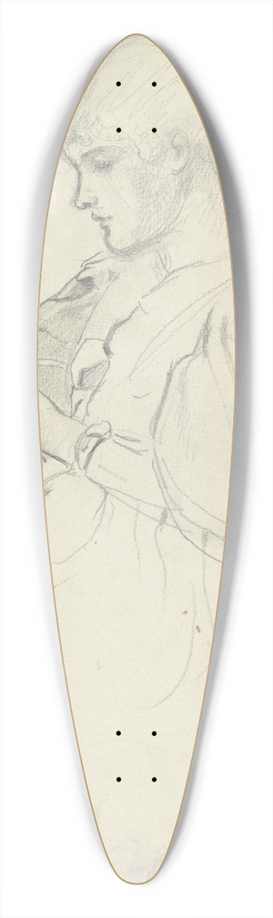 Otto Scholderer - Sitzendes Mdchen im Profil, flechtend 39.3 inch art pintail longboard deck