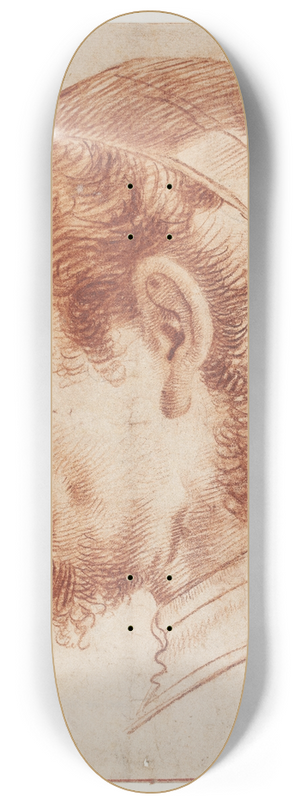 Giovanni Benedetto Castiglione - Skgget mandshoved i profil mod venstre 8.25 inch art skate deck