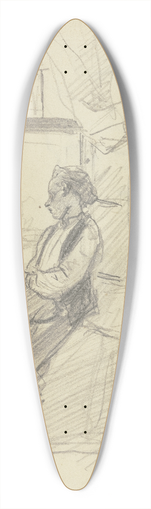 Otto Scholderer - The violinist at the window 39.3 inch art pintail longboard deck
