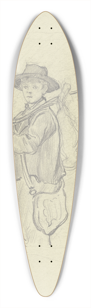Otto Scholderer - The young gamekeeper 39.3 inch art pintail longboard deck