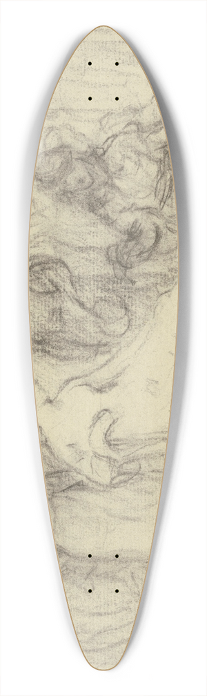 Otto Scholderer - Vorbereitung zum Kostmball 39.3 inch art pintail longboard deck