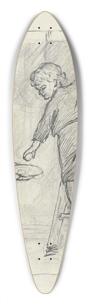 Otto Scholderer - Zwei Kinder beim Eierholen 39.3 inch art pintail longboard deck
