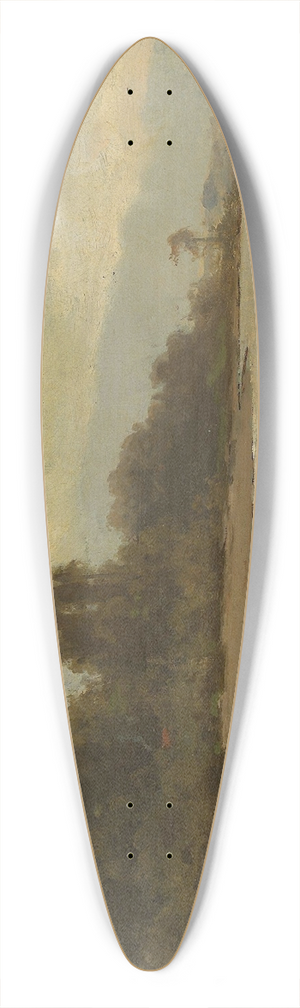 Otto Sinding - Landscape at Mjsa 39.3 inch art pintail longboard deck