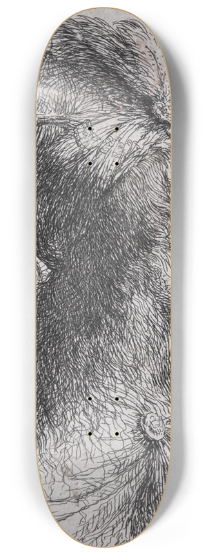 Giovanni Benedetto Castiglione - Young Man in Profile 8.25 inch art skate deck