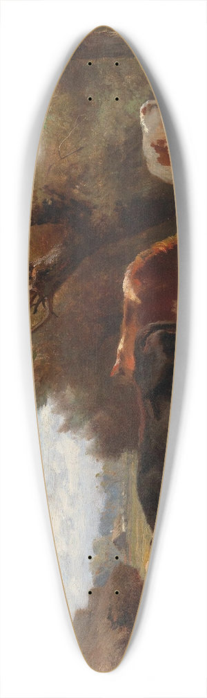 Otto von Thoren - Cows Grazing 39.3 inch art pintail longboard deck