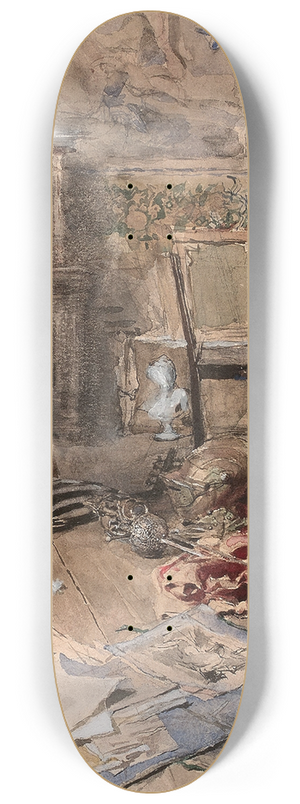 Giovanni Boldini - Latelier de lartiste 8.25 inch art skate deck